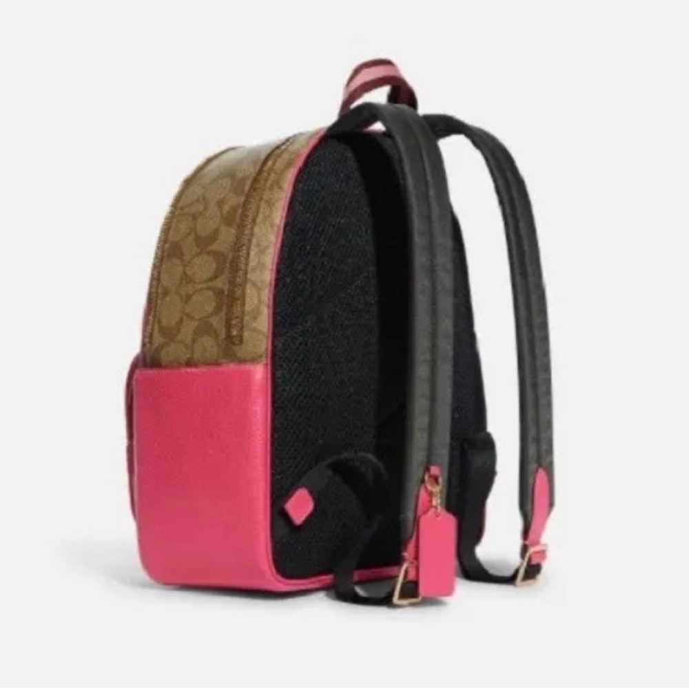 COACH backpack purse khaki-pink 🩷🩷 - Picture 4 of 8